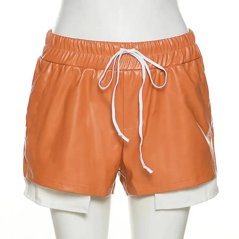 Big Pockets Faux Leather Shorts