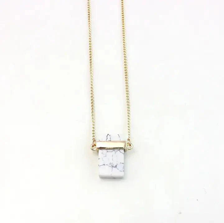 Natural Marble Stone Necklace