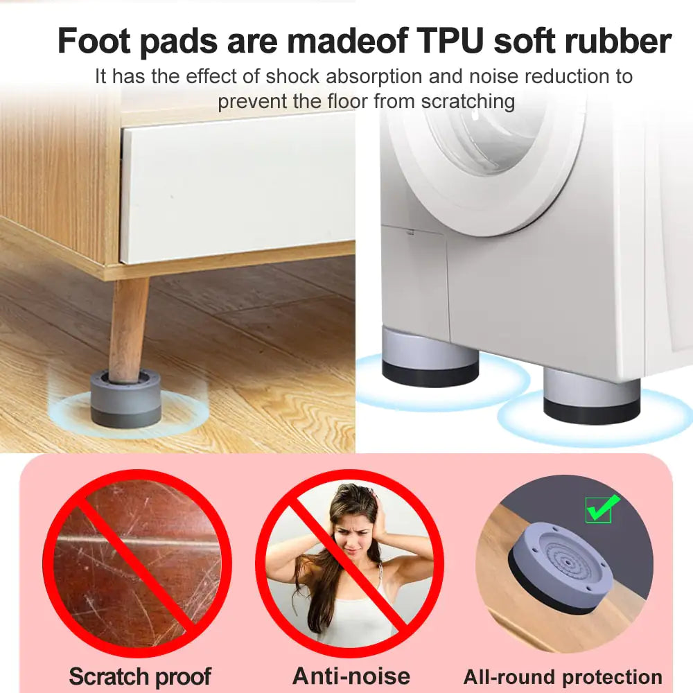 Anti Vibration Rubber Legs Silent Skid Raiser