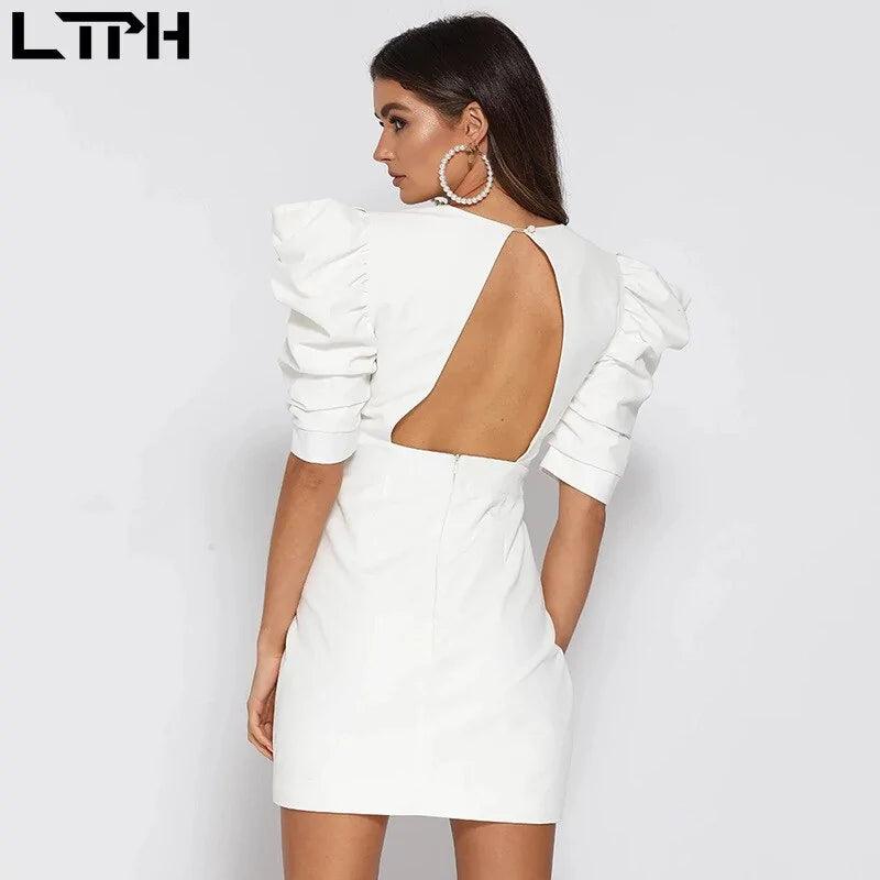 Backless V-Neck Dress