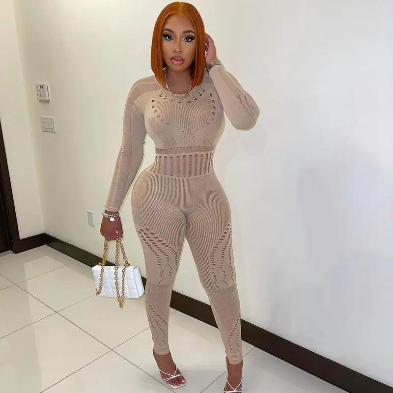 Bad Behavior Cutout Mesh Jumpsuit