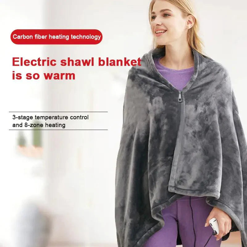 Electric Heating Pad Shawl Blanket Winter Warmer