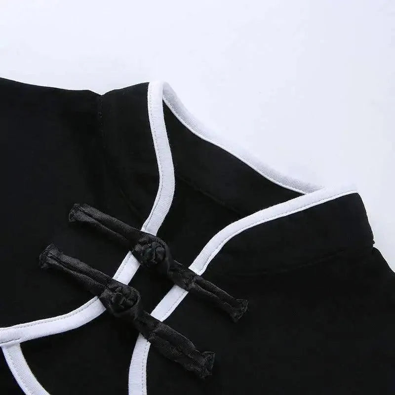 Contrast Cropped Front Shirt