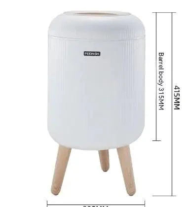 High-Leg Striped Trash Can