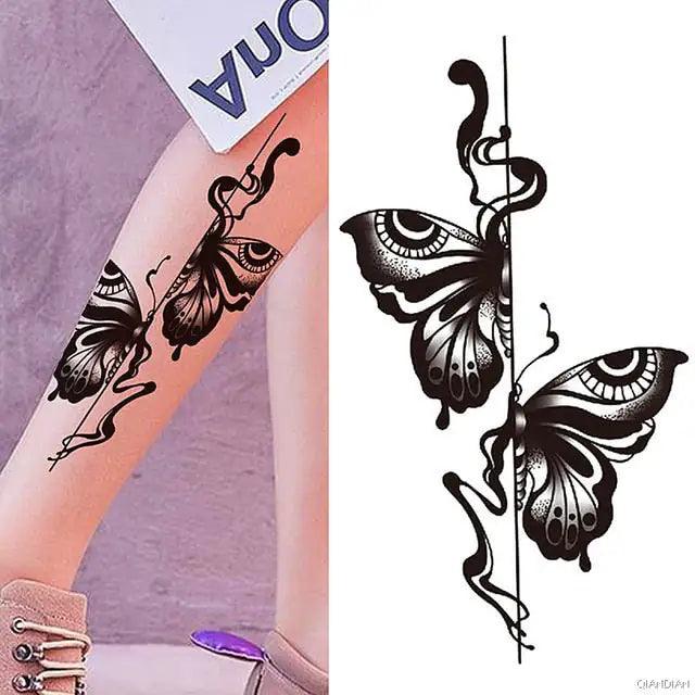 Flowers and Animals Body Tattoos